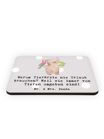 Mr. & Mrs. Panda Magnet Tierarzt Freude mit Spruch in Grau Pastell