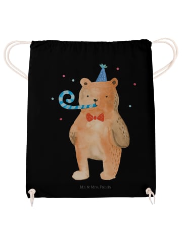 Mr. & Mrs. Panda Sportbeutel Bär Geburtstag ohne Spruch in Schwarz
