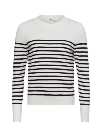 s.Oliver Pullover in weiß schwarz - 0001