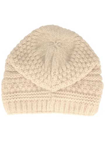 BREITER Strickmütze in beige