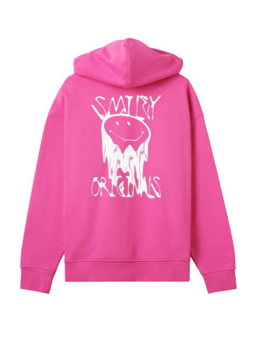 F4NT4STIC Hoodie Smiley Originals Punk Drip Streetwear in hyper pink
