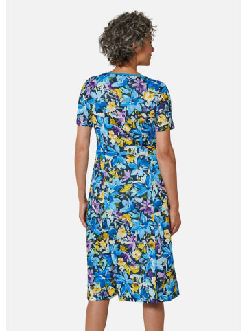 GOLDNER Freizeitkleid mit hochwertigem Druck in blau / gemustert