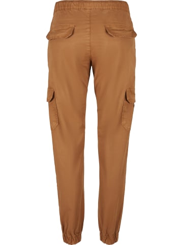 Urban Classics Urban Classics Damen Ladies High Waist Cargo Jogging Pants in toffee
