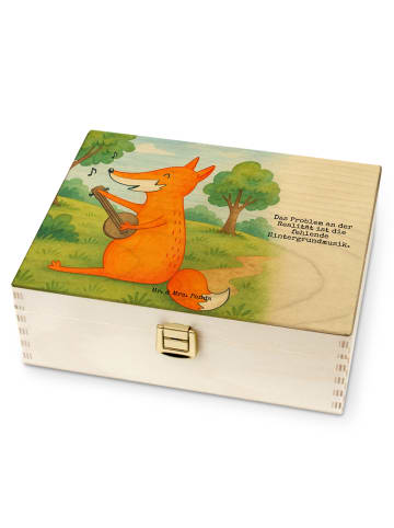 Mr. & Mrs. Panda Teebox Fuchs Gitarre Design mit Spruch in Weiß