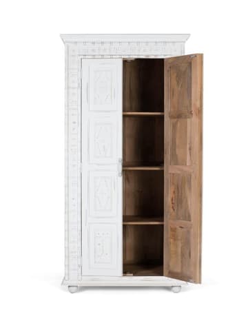 Giner y Colomer 2-türiger Kleiderschrank handgefertigt aus Mangoholz in White
