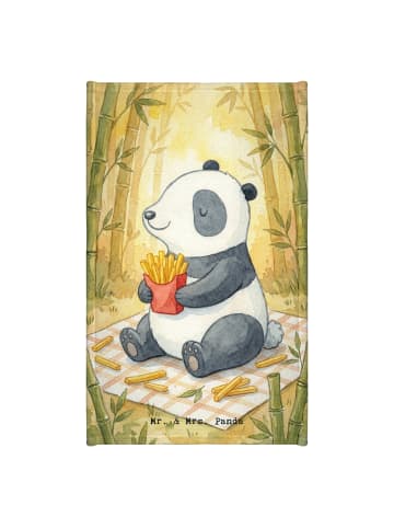 Mr. & Mrs. Panda Handtuch Panda beflügelt Pommes Design ohne Spruch in Weiß