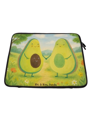 Mr. & Mrs. Panda Hülle Laptop Avocado Pärchen Design ohne Spruch in Weiß