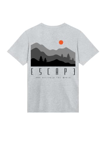 F4NT4STIC T-Shirt Escape Discover the World Forest Landscape in grau meliert