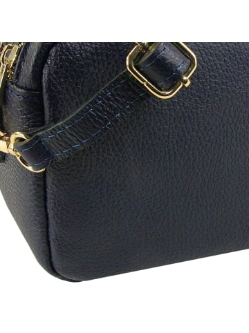 Toscanto Leder Umhängetasche Toscanto Tasche blau ca. 22cm