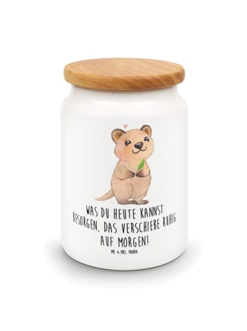 Mr. & Mrs. Panda Kaffeedose Quokka Happy mit Spruch in Weiß