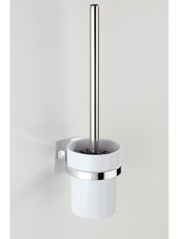 Wenko Toilettenbürstenhalter QUADRO in Weiß, (B) 9,5 x (H) 35 x (L) 12 cm