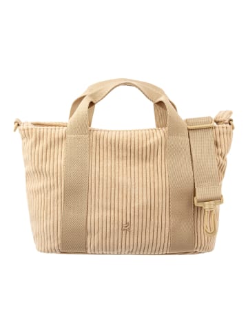 Prato SC05 zeitlose Handtasche aus Breitcord in light beige