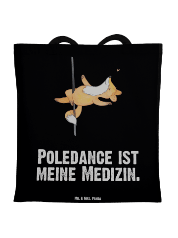 Mr. & Mrs. Panda Tote Bag Fuchs PoledanZeichen mit Spruch in Schwarz