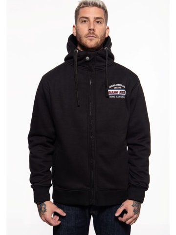 King Kerosin Sweatjacke "Garage Built" in Schwarz