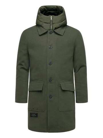 STONE HARBOUR Wollmantel Thiagoo XX in Dark Olive