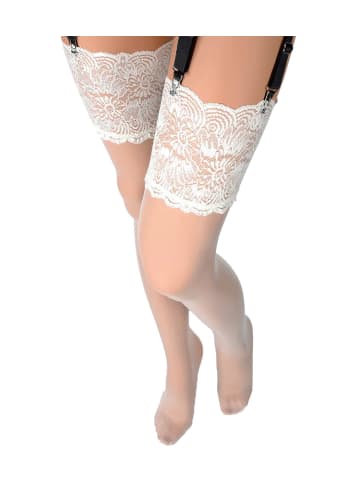 Trasparenze Strapsstrümpfe ELEONORA in bianco.seta