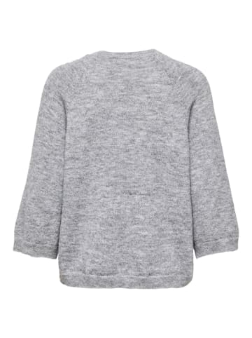 JDY Strickpullover in Medium Grey Melange