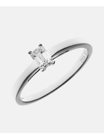 Diamant L'éternel Ring aus 750 Weißgold mit 0.25 Karat Diamant mit Smaragd