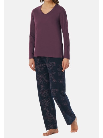 UNCOVER BY SCHIESSER Schlafanzug Nightwear in Pflaume
