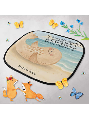 Mr. & Mrs. Panda Sonnenblende Auto Robbe Liegen Design mit Spruch in Weiß