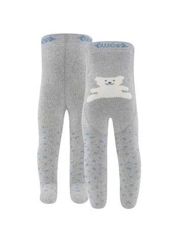 ewers Thermo Strumpfhose Baby Eisbär in hellsilber meliert