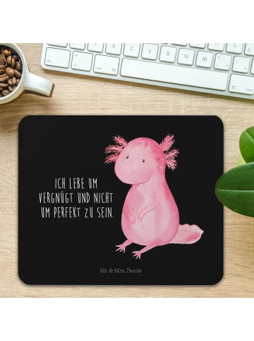 Mr. & Mrs. Panda Maus Pad Axolotl Niedlich mit Spruch in Schwarz
