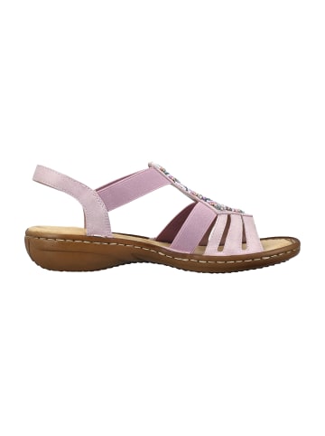 rieker Komfort Sandalen in Lila