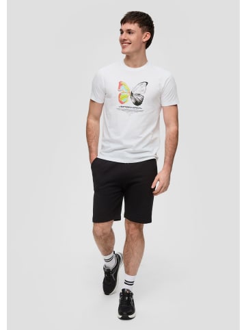 QS T-Shirt kurzarm in Weiß