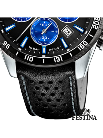 Festina Analog-Armbanduhr Festina Timeless Chronograph schwarz groß (ca. 45mm)