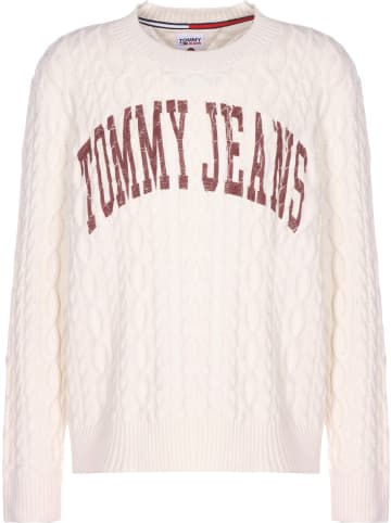 Tommy Hilfiger Gestrickter Rundhalsausschnitt in ancient white