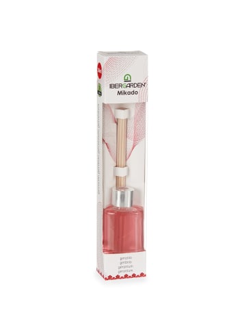 IBERGARDEN Duftdiffuser MIKADO, Geranie, gegen Fliegen, 30 ml in Transparent, 4,4 x 7,4 cm
