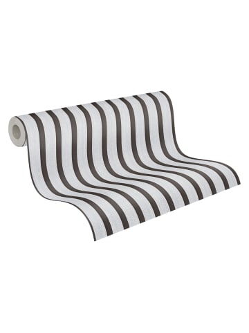 A.S. Création Tapete Wooden panel Silber