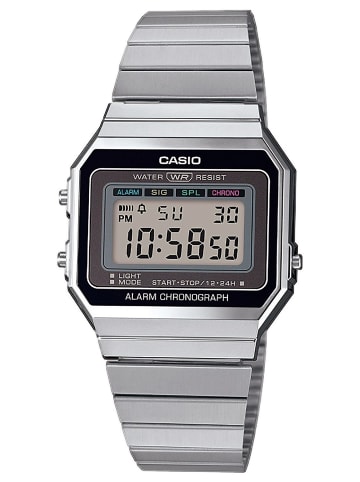 Casio Vintage Damen-Digitaluhr Anthrazit / Silber