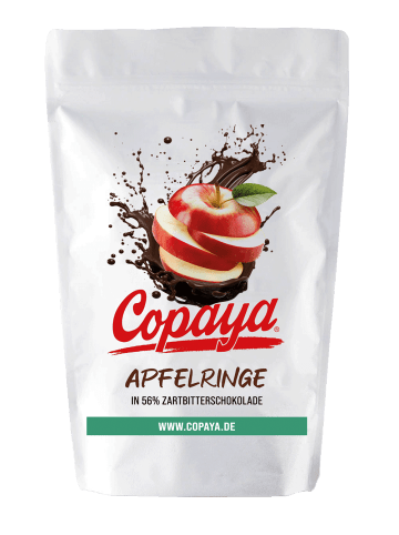 Granar Apfelringe in Zartbitterschokolade von Copaya