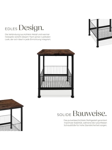 tectake Couchtisch Grimsby 40x40x55,5cm