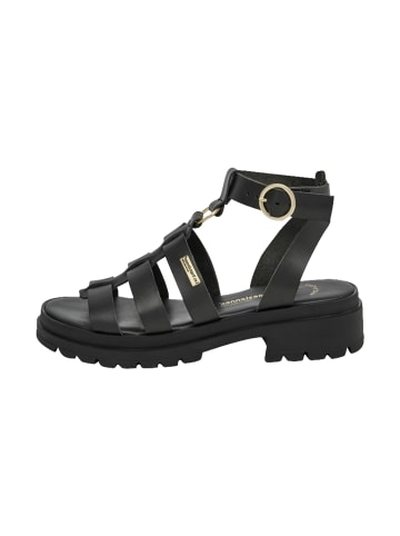 Les Tropéziennes par M Belarbi Flache Sandalen aus Tobosued-Leder Schwarz