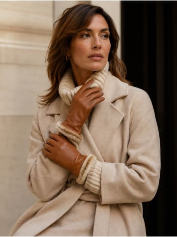 collezione alessandro Handschuhe " Kaschmir " in cognac