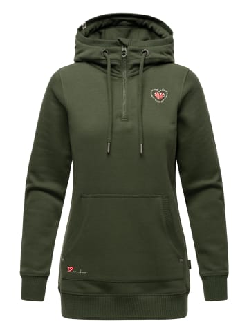 Navahoo Kapuzensweatshirt Zauberelfe in Dark Olive