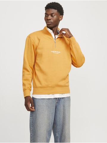 Jack & Jones Sweatshirt mit halbem Reißverschluss in Honey Yellow