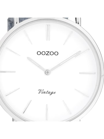 Oozoo Armbanduhr Oozoo Vintage Series grau groß (ca. 40mm)