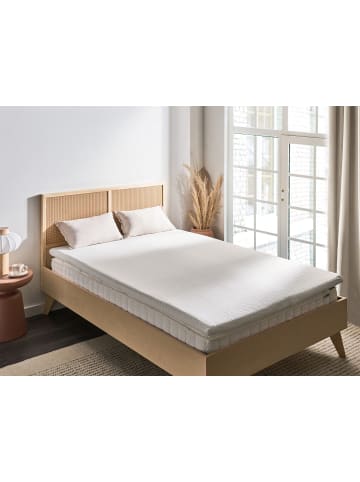 Beliani Topper RESTFUL in Weiß - (W) 120 x (H) 3.5 x (L) 200 cm