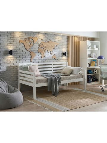 Beliani Tagesbett THEZA in Weiß - (W) 99 x (H) 98 x (L) 211 cm