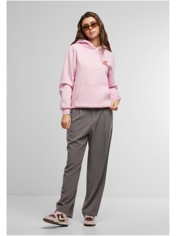 Mister Tee Hoodie "Lucky Cherry Ladies Fluffy Hoody" in Rosa