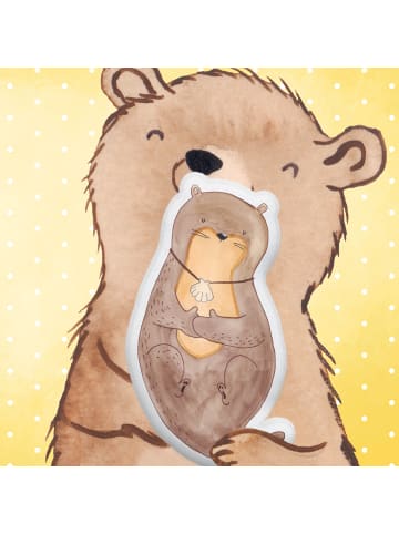 Mr. & Mrs. Panda kuschelkissen tierform Otter Muschel ohne Spruch in Weiß