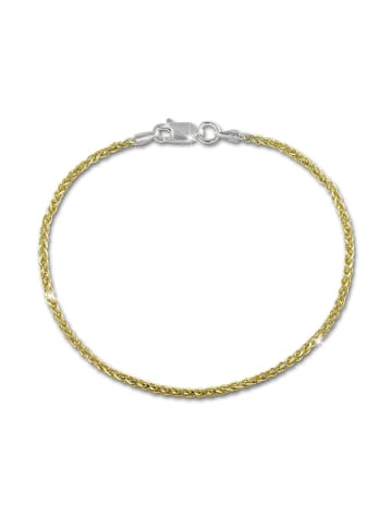 SilberDream 925 Silber, vergoldet (Gelbgold 333) Damen SilberDream Armbänder zopf ca. 19cm