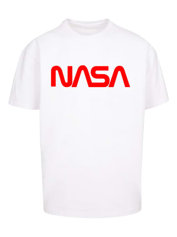 F4NT4STIC Heavy Oversize T-Shirt NASA Modern Logo in weiß