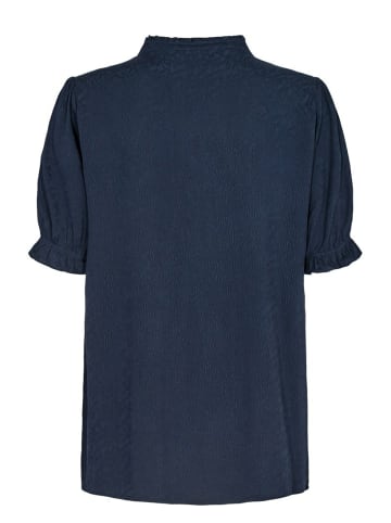 NÜMPH Kurzarmbluse für Damen in dunkel-blau