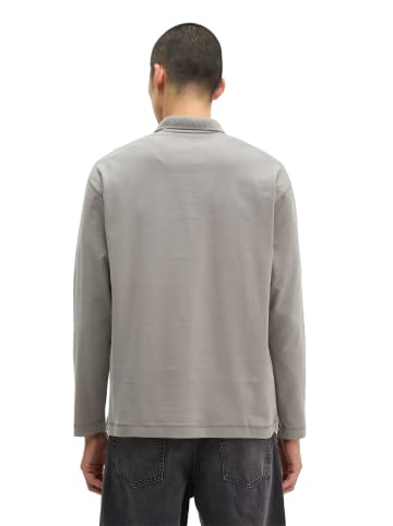 Marc O'Polo Langarm-Poloshirt relaxed in Graphite Dust
