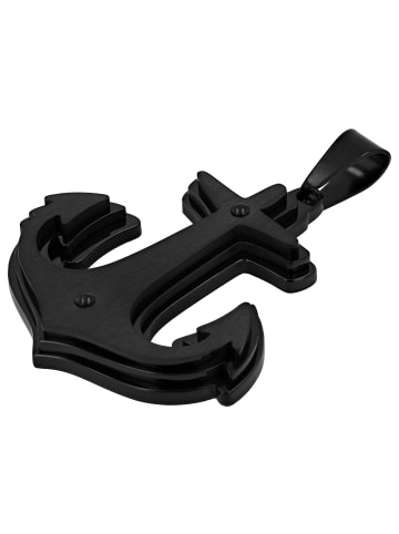 Adeliás Herren Anhänger – Gravuranhänger aus Edelstahl in schwarz