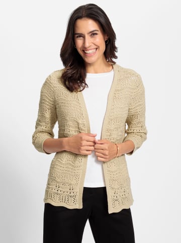 WITT WEIDEN Ajour-Strickjacke in sand